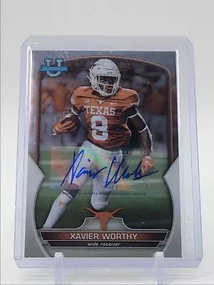 Xavier Worthy 2022 Bowman University Chrome Autograph Auto Q0847 • $12.50