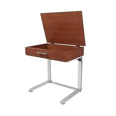 Laptop Desk With Hideaway Top Adjustable Height Legs In Mahogany • $189.99