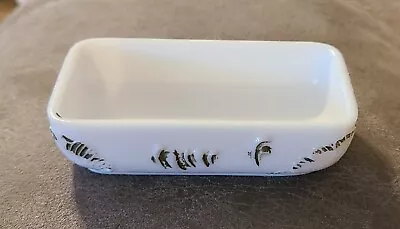 McKee Milk Glass Trinket Box Vanity Bureau Cold Painted  • $7.99