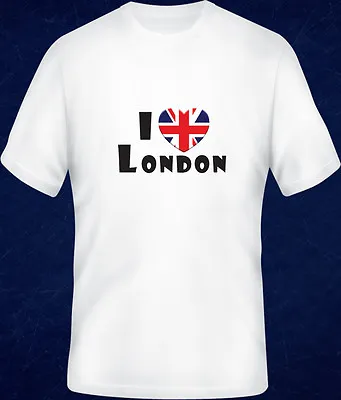 I LOVE ENGLAND SCOTLAND LONDON UK Union Jack T SHIRT- Short Sleeve Unisex • $9.94