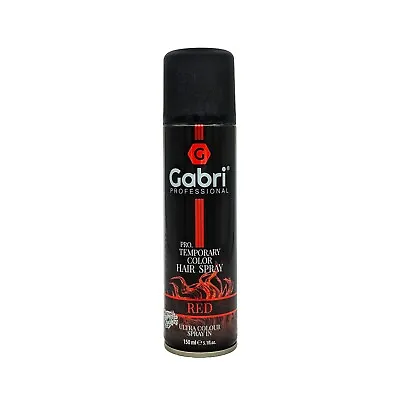 Gabri Professional Pro Temporary Colour Hair Spray Red (150ml) Wash Out Hair Dye • £7.99