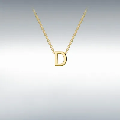 9ct Gold Initial Pendant & Chain  9ct Gold Initials Yellow Gold All Letters A-z • £90.99