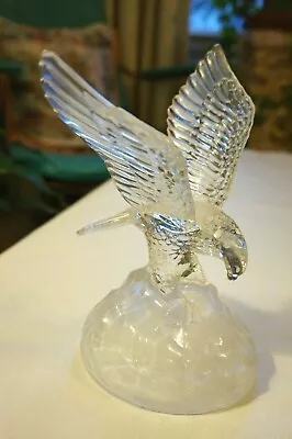 EAGLE Figurine Patriotic Decor Vintage Cristal D'Arques Frosted/Clear Crystal • $19.50