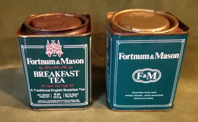 Set Of 2 Vintage 1980's FORTNUM & MASON Tea Tins Breakfast Tea And F&M • $15