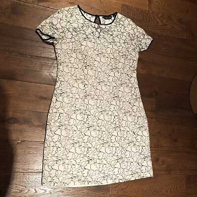 £2 • Buy New Look Shift Dress Size 10 White Lace Overlay, Smart, Wedding, Work, Cruise