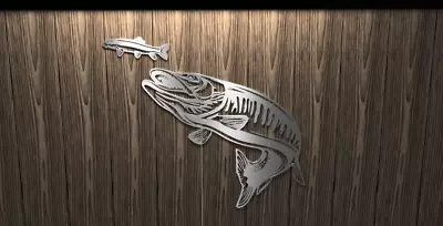 Large Musky Sucker Metal Sign Cabin Sign Musky Sign Metal Art Muskellunge • $139