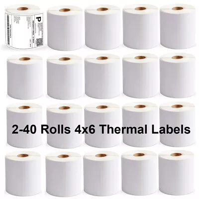 2-40 Rolls 4x6 Direct Thermal Shipping Labels 250 Per Roll For Zebra 2844 Eltron • $74.94