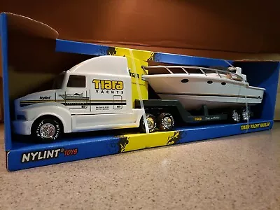 Vintage Nylint #9190 Tiara Yacht Hauler Semi Truck & Boat Trailer New In Box • $225