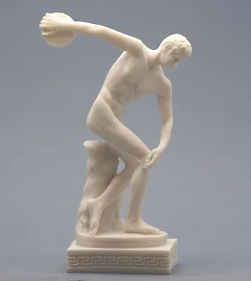 $47.50 • Buy Discobolus Discus Thrower Nude Male Athlete Greek Roman Statue Sculpture 8.27 In