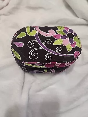 Vera Bradley Travel Jewelry Zip Around Hard Case  Purple Punch Pattern - NWOT • $12.90