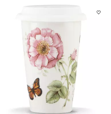 Lenox Butterfly Meadow 10 Oz Thermal Travel Mug G8479 • £24.25