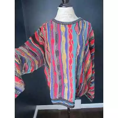 Vintage Roundtree And Yorke Multicolor Coogi Style Sweater Size Large • $75