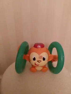 Bright Starts Roll & Glow Monkey Baby Kids Musical Toy With Lightup Wheel • £8