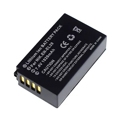 EN-EL20 EN-EL20A Li-ion Rechargeable Battery For Nikon 1 J1 J2 J3 AW1 S1 V3 • $14.29