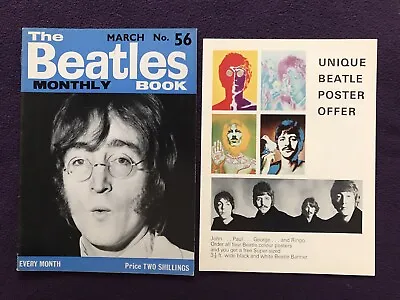 Psychedelic RICHARD AVEDON Posters LEAFLET + The BEATLES BOOK MONTHLY No.56 • $31.11