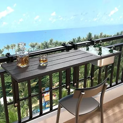 Upgraded Balcony Table Outdoor Patio Bar Table With Durable Composite Tabletop • $132.24