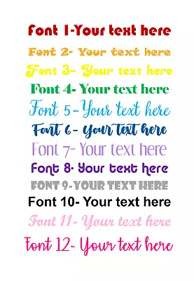 £25.49 • Buy Personalised Name Vinyl Sticker Word Text Cut Fancy Font Sticker Sentance Hinch