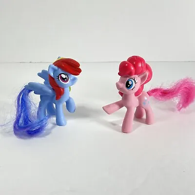 My Little Pony Lot Of 2 2016 Hasbro McDonalds Toy Figure Pinkie Pie Rainbow Dash • $4.49