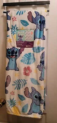 Disney Stitch Plush Throw 50X70 Stitch With Pinapples And Leaves Brand New  • $30