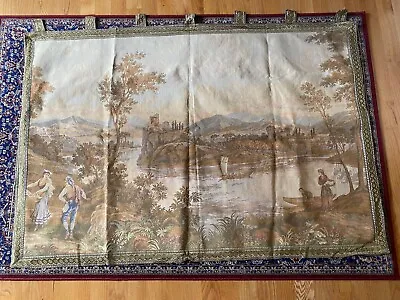 Large Vintage Rustic Country Wall Fabric Tapestry Cottage 67.5 X 47.5 • $130