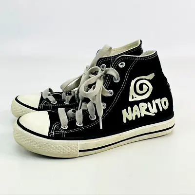 Naruto E-Lov Shoes Women's Size 5.5 Black High Top Sneakers EU 36 • £6.85