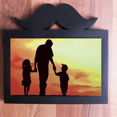 £4.05 • Buy 4  X 6  BLACK MOUSTACHE PICTURE FRAME Fathers Day Dad Boyfriend Birthday Gift