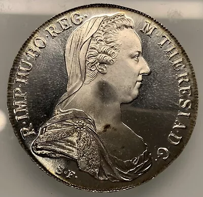 1780 Austria Maria Theresa Thaler Silver Coin 28.05g 40.7mm PROOF • £38.56