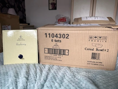 £29.99 • Buy Royal Doulton Blueberry Cereal Bowls X2