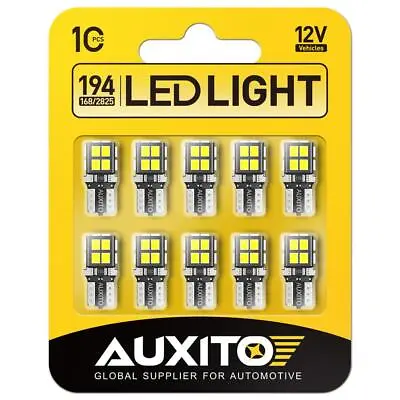 AUXITO T10 LED License Plate Light Bulbs 6000K Super Bright White 168 2825 194 • $13.29