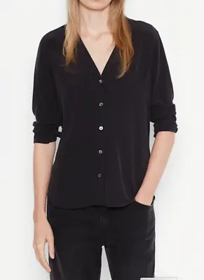 Equipment Adalyn Silk Shirt Black Size XS • $199