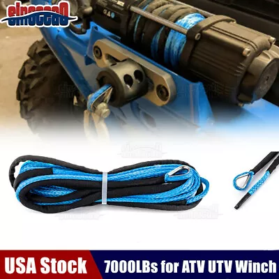 Blue 3/16  X 50' Synthetic Winch Rope Recovery Cable For Arctic Cat Wildcat UTV • $13.99