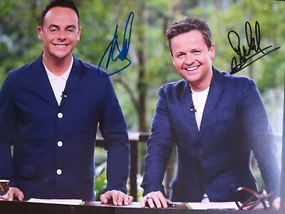 £55 • Buy IM A CELEBRITY Stars ANT And DEC Genuine Signed 12x8 With Coa SUPERB 