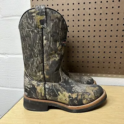 Roper Mossy Oak Hunting Camo Pull On Boots Size 9.5 D Mens Shoes • $49.99