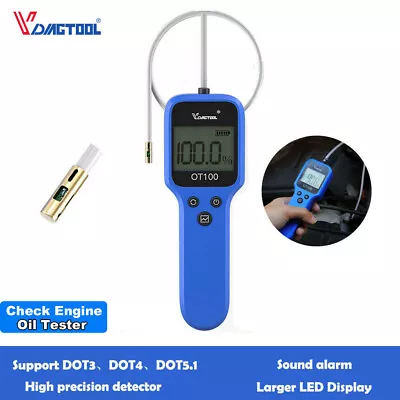 Car Engine Oil Tester LED Brake Fluid Detector Gas Analyzer For DOT3 DOT4 DOT5.1 • $35.39