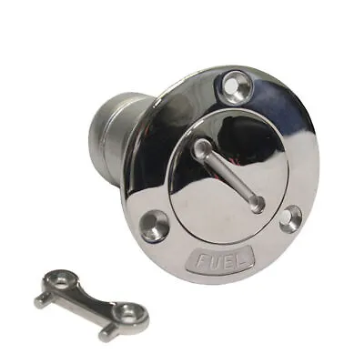 1.5 Inch Boat Marine Deck Fill Filler With Key Cap Fuel Tank 316 Stainless Steel • $23.79