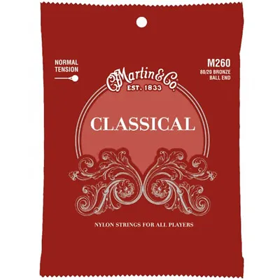 Martin M260 Bronze Wound Ball-End Classical Guitar Strings Nylon Full String Set • $10.55