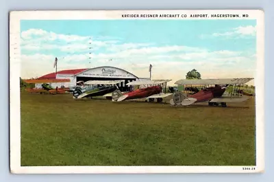 1935. Hagerstown Md. Kreider Reisner Aircraft Co. Postcard. Sl31 • $8