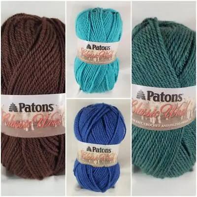 Patons Yarn Classic Wool Worsted 100% Pure New Wool 100?-233y 1.4-3.5oz • $5.90