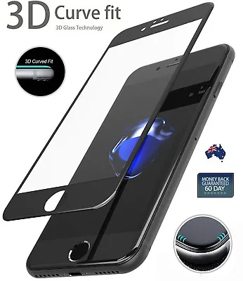 $4.75 • Buy 3D Full Coverage Tempered Glass Screen Protector For IPhone 8 7 6 6S Plus