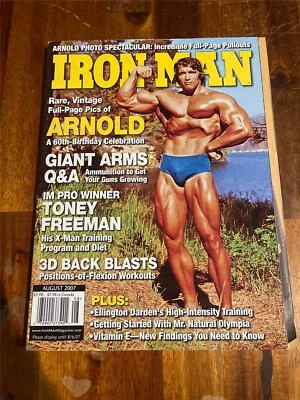 £12.09 • Buy IRONMAN Bodybuilding Muscle Magazine ARNOLD SCHWARZENEGGER 8-07