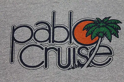 S * Vtg 70s PABLO CRUISE Heather Gray T Shirt * 54.117 • $64.99