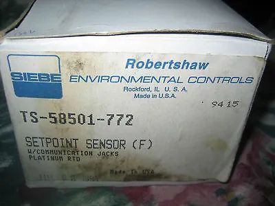 Siebe Enviromental Controls Set Point Sensor   F   W/com Jack Part# Ts-58501-772 • $68