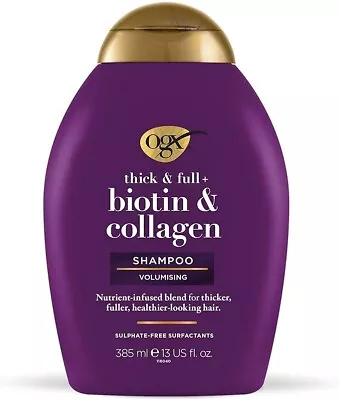 OGX Biotin & Collagen Hair Thickening Sulfate Free Shampoo 385 Ml • £6.70
