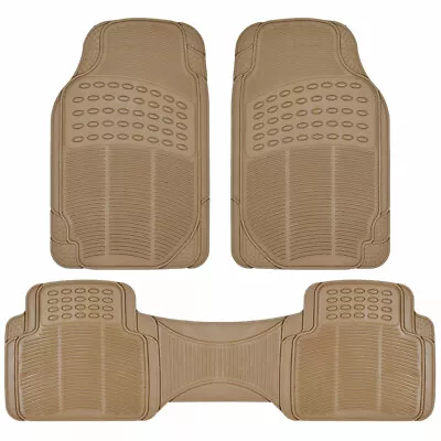 Heavy Duty All Weather Trimmable 3PC Beige Rubber Floor Mats Fits Lexus Vehicles • $25.90