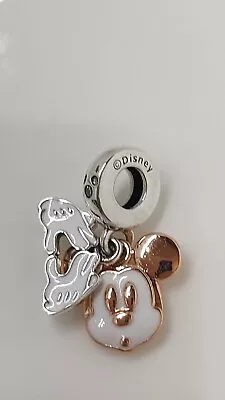 PANDORA DISNEY Disney Mickey Mouse Double Dangle Charm • $59.95