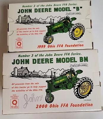 2 Ertl John Deere Model BN Tractors  1999 And 2000 Ohio FFA Series  VINTAGE • $60