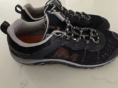 Merrell Riverbed J289763C Black Burnt Orange Mesh Hiking Sneakers Mens Size 11 • $21.97