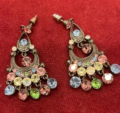 Chandelier Multi-Color Diamond Earrings Costume Jewlery For WEDDING Or SPECIAL  • $4.99