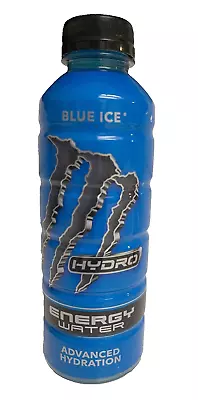 NEW MONSTER HYDRO ENERGY WATER BLUE ICE DRINK 1 FULL 20 FLOZ (591mL) BOTTLE BUY • $14.99