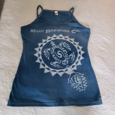 Maui Brewing Strappy Tank Top - Tie Dye - Size Medium With Turtle Design • $12
